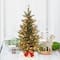 3ft. Pre-Lit Slim Fraser Fir Artificial Potted Christmas Tree, Clear Lights